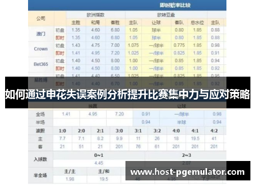 如何通过申花失误案例分析提升比赛集中力与应对策略