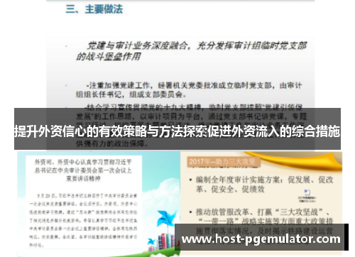 提升外资信心的有效策略与方法探索促进外资流入的综合措施